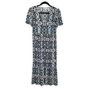 Boden Blue Floral Midi Dress with Pockets Women's US Size 2 Petite